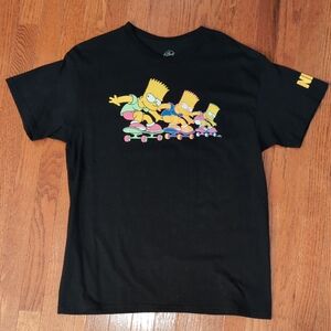 Neff x The Simpsons Bart Skateboarding T-shirt Size L Black